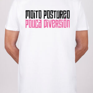 Camisola Moito Postureo Pouca Diversión Branca Diante