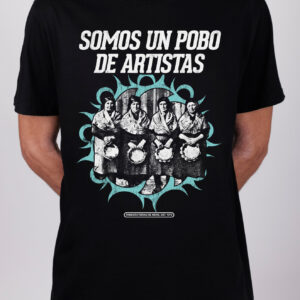 Camisola Somos Un Pobo De Artistas Negra